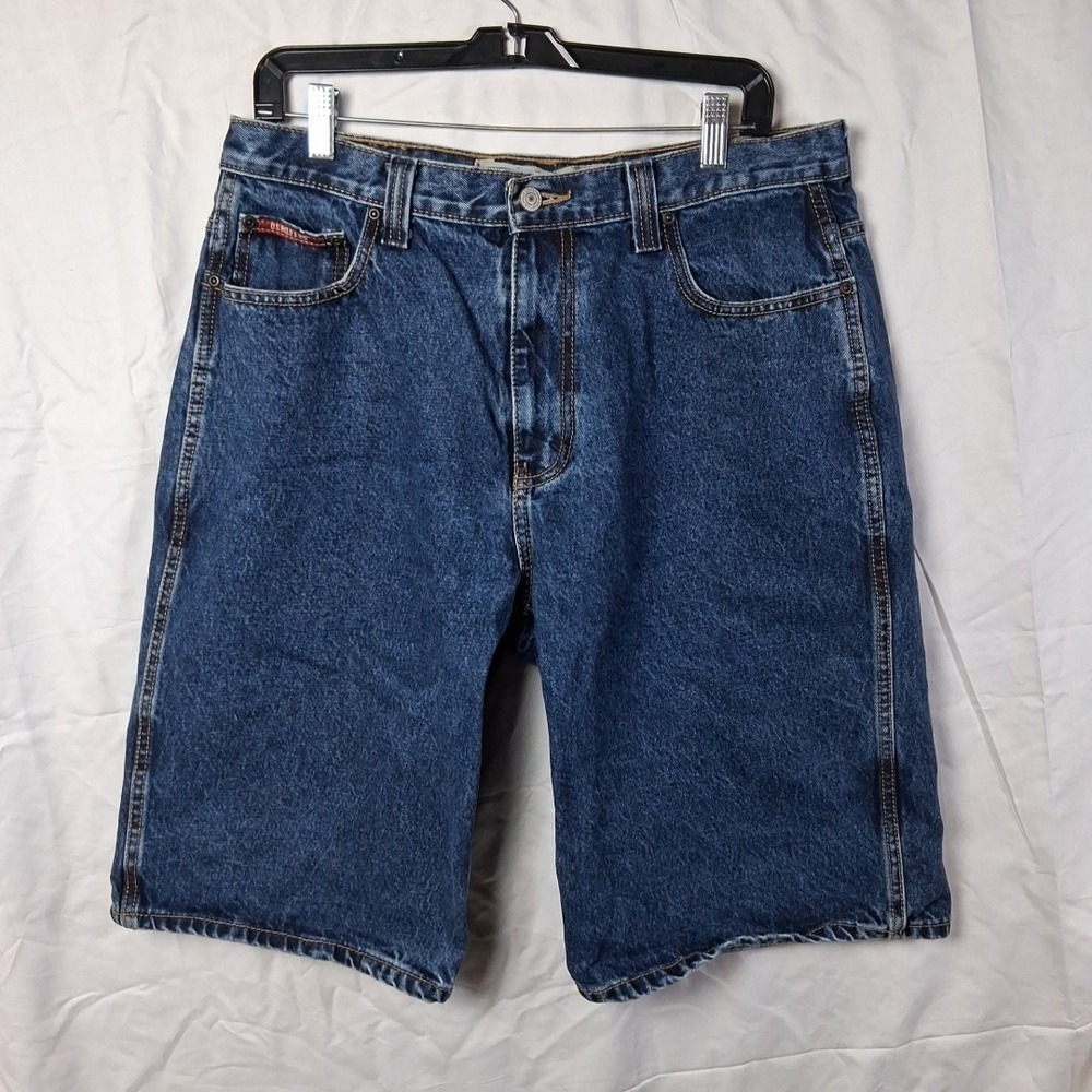 U.S. Polo Assn Jean Shorts Mems Size 34 Inseam 13 Dark Blue Mid Rise 5 Pockets